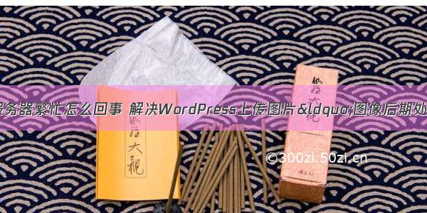 上传照片显示服务器繁忙怎么回事 解决WordPress上传图片“图像后期处理失败 可能是