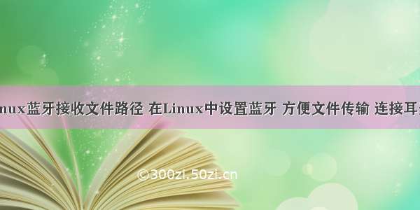 linux蓝牙接收文件路径 在Linux中设置蓝牙 方便文件传输 连接耳麦