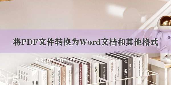 将PDF文件转换为Word文档和其他格式