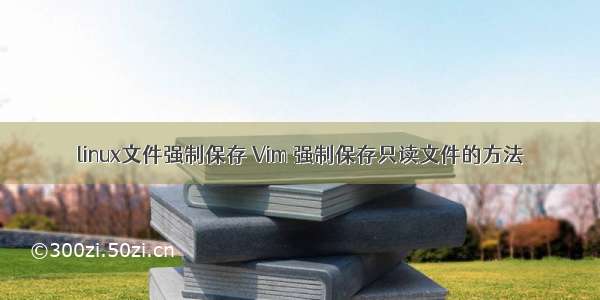 linux文件强制保存 Vim 强制保存只读文件的方法