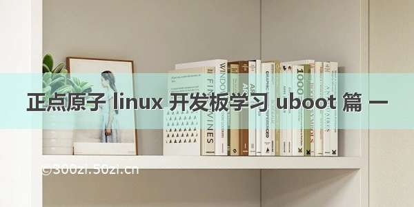 正点原子 linux 开发板学习 uboot 篇 一