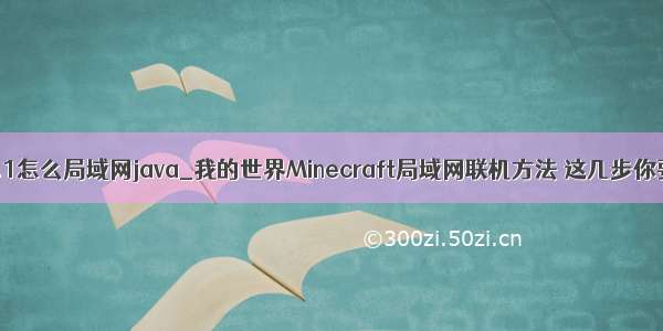 mc1.8.1怎么局域网java_我的世界Minecraft局域网联机方法 这几步你要了解