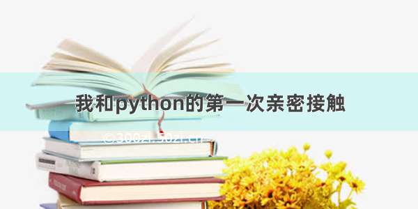 我和python的第一次亲密接触