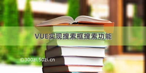 VUE实现搜索框搜索功能