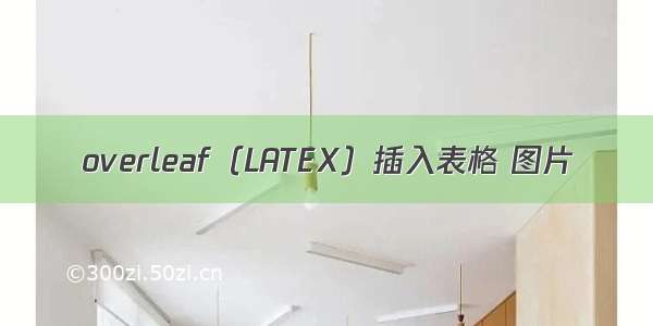 overleaf（LATEX）插入表格 图片