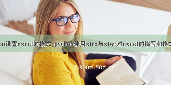 python设置excel的格式_python使用xlrd与xlwt对excel的读写和格式设定