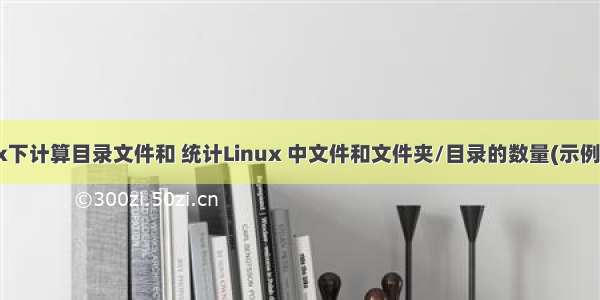 linux下计算目录文件和 统计Linux 中文件和文件夹/目录的数量(示例代码)