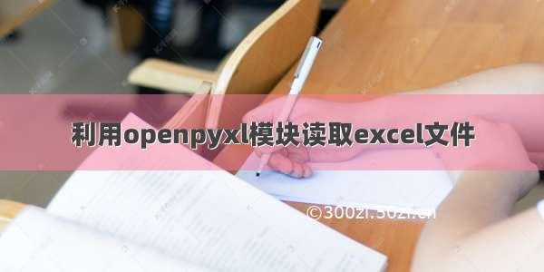 利用openpyxl模块读取excel文件