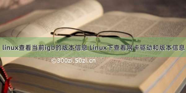 linux查看当前igb的版本信息 Linux下查看网卡驱动和版本信息