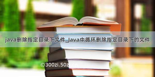 java删除指定目录下文件_Java中循环删除指定目录下的文件