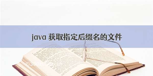java 获取指定后缀名的文件