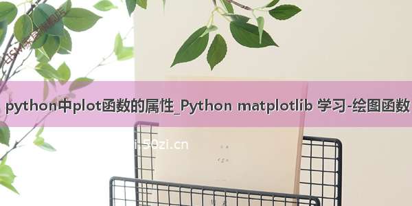 python中plot函数的属性_Python matplotlib 学习-绘图函数