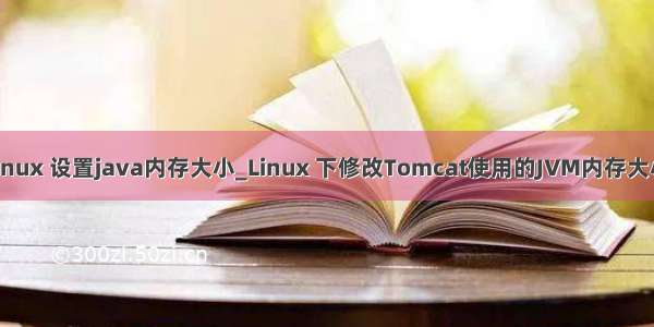 linux 设置java内存大小_Linux 下修改Tomcat使用的JVM内存大小