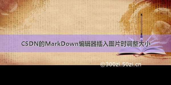 CSDN的MarkDown编辑器插入图片时调整大小