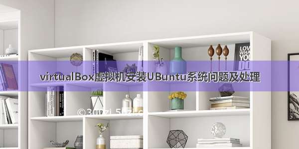 virtualBox虚拟机安装UBuntu系统问题及处理