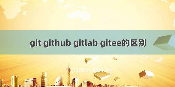 git github gitlab gitee的区别