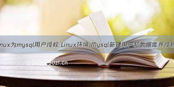 linux为mysql用户授权 Linux环境 Mysql新建用户和数据库并授权