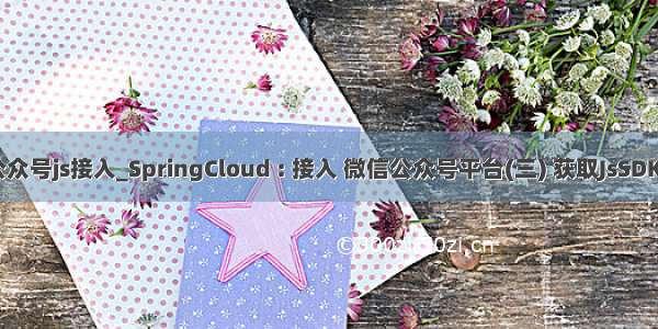 java 微信公众号js接入_SpringCloud : 接入 微信公众号平台(三) 获取JsSDK配置参数...