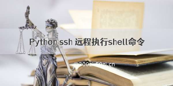 Python ssh 远程执行shell命令