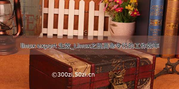 linux export 生效_Linux之提高命令行的工作效率