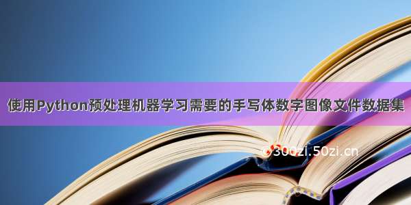 使用Python预处理机器学习需要的手写体数字图像文件数据集