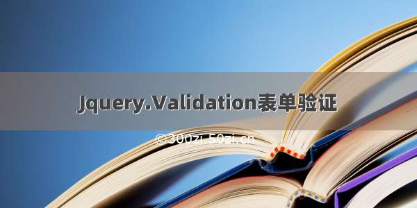 Jquery.Validation表单验证