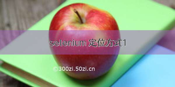 selenium 定位方式1