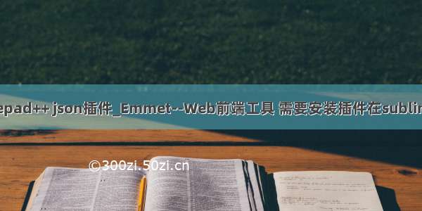 notepad++ json插件_Emmet--Web前端工具 需要安装插件在sublime里