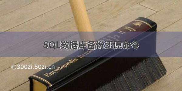 SQL数据库备份还原命令