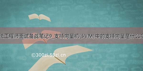 算法工程师面试备战笔记9_支持向量机(SVM)中的支持向量是什么意思