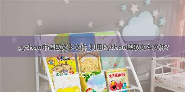 python中读取文本文件_利用Python读取文本文件？
