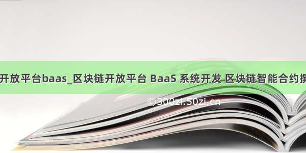 了区块链开放平台baas_区块链开放平台 BaaS 系统开发 区块链智能合约撰写服务...