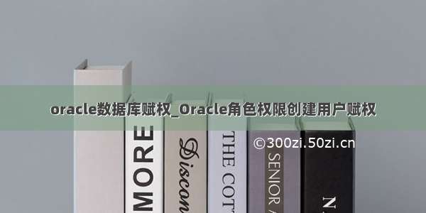 oracle数据库赋权_Oracle角色权限创建用户赋权