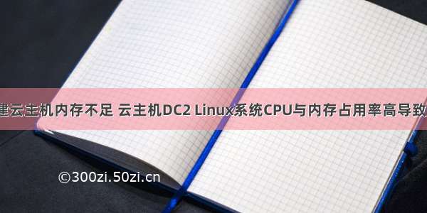 linux创建云主机内存不足 云主机DC2 Linux系统CPU与内存占用率高导致无法登录