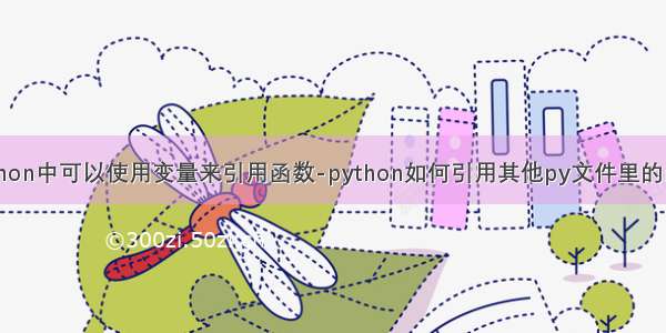 python中可以使用变量来引用函数-python如何引用其他py文件里的函数