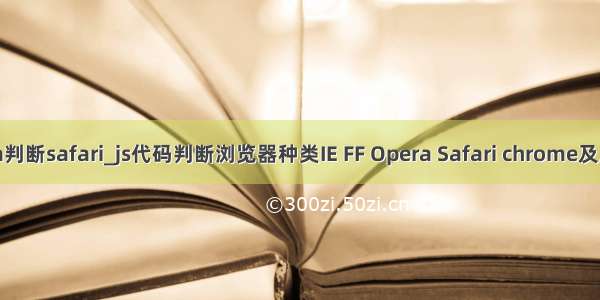 java判断safari_js代码判断浏览器种类IE FF Opera Safari chrome及版本