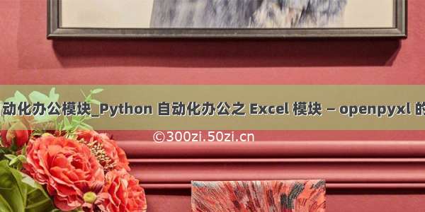 python自动化办公模块_Python 自动化办公之 Excel 模块 — openpyxl 的基本使用！