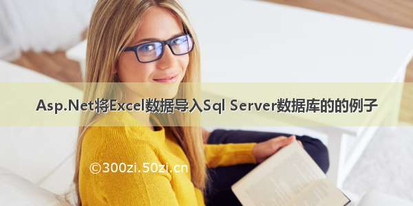 Asp.Net将Excel数据导入Sql Server数据库的的例子