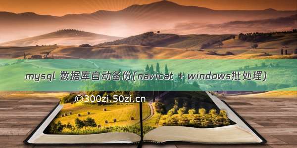 mysql 数据库自动备份(navicat + windows批处理)