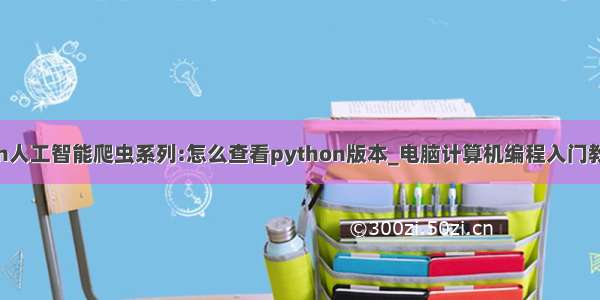 python人工智能爬虫系列:怎么查看python版本_电脑计算机编程入门教程自学