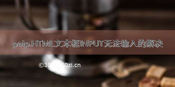 paip.HTML文本框INPUT无法输入的解决