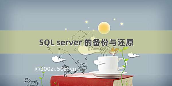 SQL server 的备份与还原