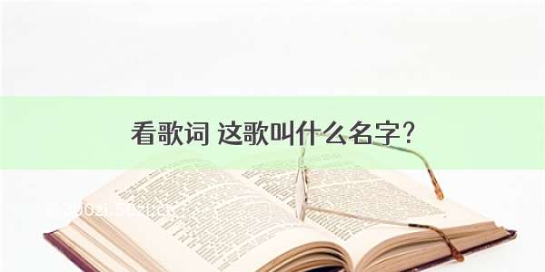 看歌词 这歌叫什么名字？