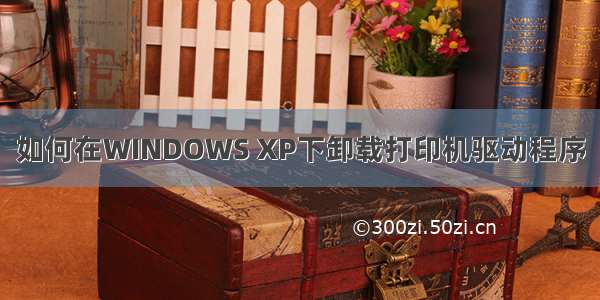 如何在WINDOWS XP下卸载打印机驱动程序