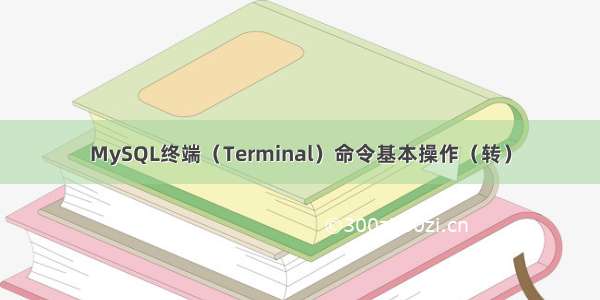 MySQL终端（Terminal）命令基本操作（转）