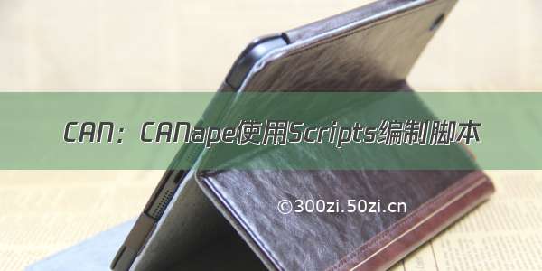 CAN：CANape使用Scripts编制脚本