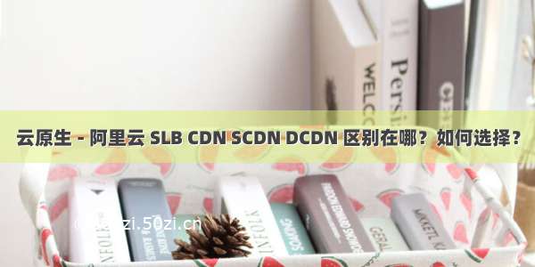 云原生 - 阿里云 SLB CDN SCDN DCDN 区别在哪？如何选择？