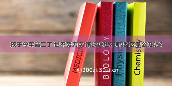 孩子今年高二了 也不努力学 家长说也不听话 该怎么办呢？