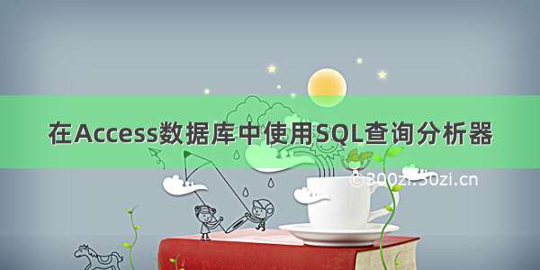 在Access数据库中使用SQL查询分析器