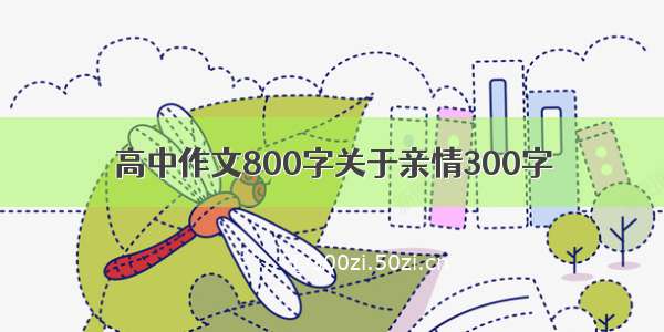 高中作文800字关于亲情300字